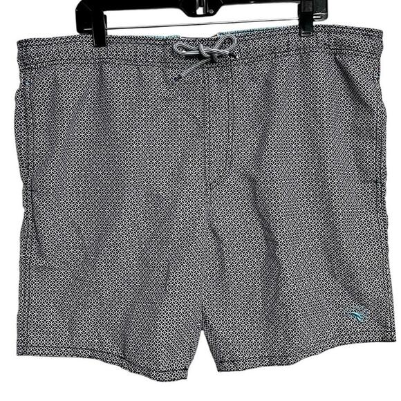 Ted Baker Men’s Geometric Print Swim Trunks Shorts Swimsuit Beach Size 4 (L) - Picture 1 of 4